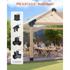 VEVOR Pergola Kit, 4x4 Inch Pointed-Roof Pergola Brackets for 3.5x3.5 In Lumbers in Actual Size, 3-Way / 4-Way Gazebo Bracket with Post Bases & Ridge Brackets for Outdoor Pergolas Gazebo Shed, 14 Pcs