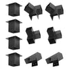VEVOR Pergola Kit, 4x4 Inch Pointed-Roof Pergola Brackets for 3.5x3.5 In Lumbers in Actual Size, 3-Way / 4-Way Gazebo Bracket with Post Bases & Ridge Brackets for Outdoor Pergolas Gazebo Shed, 14 Pcs