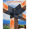 VEVOR Pergola Kit, 4x4 Inch 4-Way Slanted Bracket for 3.5x3.5 Inch Wood Beams in Actual Size, Carbon Steel Pergola Bracket with Post Base and Wall Mount Base, for Outdoor Pergolas, Gazebos, Sheds