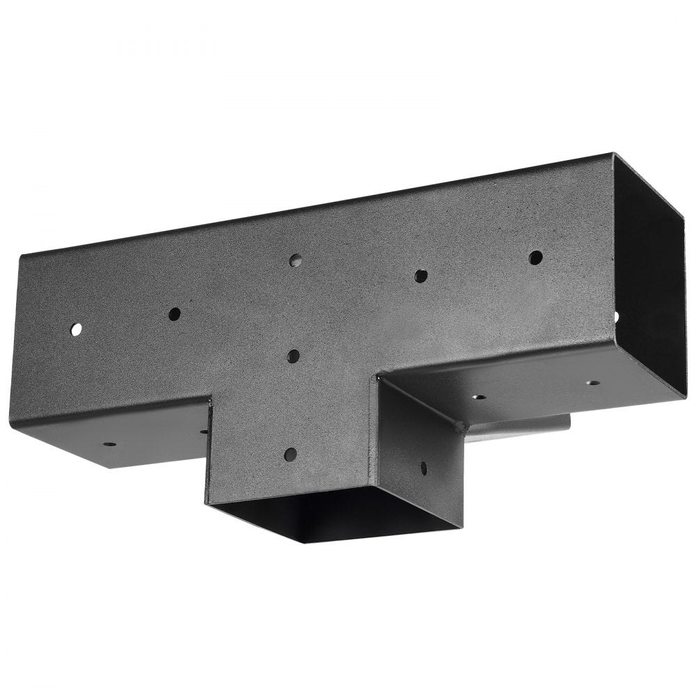 VEVOR Pergola Kit, 4x4 Inch 4-Way Slanted Bracket for 3.5x3.5 Inch Wood Beams in Actual Size, Carbon Steel Pergola Bracket with Post Base and Wall Mount Base, for Outdoor Pergolas, Gazebos, Sheds