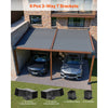 VEVOR Pergola Kit, 4x4 Inch 3-Way Slanted Brackets for 3.5x3.5 Inch Wood Beams in Actual Size, 2-Pack Pergola Brackets with 2 Post Bases and 2 Wall Mount Bases, for Outdoor Pergolas, Gazebos, Sheds