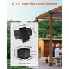 VEVOR Pergola Bracket Kit 6''x6''(Inner Size 5.6x5.6), 4pcs 4-Way Heavy Duty Corner Bracket Woodworks DIY Post Base Kit, Easy Installation Wooden Beams for Gazebos, Patio Pergolas, Log Cabin Outdoor