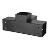 VEVOR Pergola Bracket Kit, 4x4 Inch (Inner Size 3.5x3.5), 2 Pcs 4-Way Heavy Duty Corner Bracket Woodworks DIY Post Base Kit, Easy Installation Wooden Beams for Gazebos, Patio Pergolas, Log Cabin