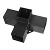 VEVOR Pergola Bracket Kit, 4x4 Inch (Inner Size 3.5x3.5), 2 Pcs 4-Way Heavy Duty Corner Bracket Woodworks DIY Post Base Kit, Easy Installation Wooden Beams for Gazebos, Patio Pergolas, Log Cabin