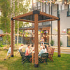 VEVOR Pergola Bracket Kit, 6x6 Inch (Inner Size 5.5x5.5), 4 Pcs 3-Way Heavy Duty Corner Bracket Woodworks DIY Post Base Kit, Easy Installation Wooden Beams for Gazebos, Patio Pergolas, Log Cabin