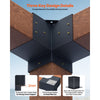 VEVOR Pergola Bracket Kit 4''x4''(Inner Size 3.6x3.6), 8pcs 3-Way Heavy Duty Corner Bracket Woodworks DIY Post Base Kit, Easy Installation Wooden Beams for Gazebos, Patio Pergolas, Log Cabin Outdoor