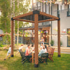 VEVOR Pergola Bracket Kit 4''x4''(Inner Size 3.6x3.6), 8pcs 3-Way Heavy Duty Corner Bracket Woodworks DIY Post Base Kit, Easy Installation Wooden Beams for Gazebos, Patio Pergolas, Log Cabin Outdoor