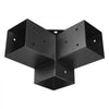 VEVOR Pergola Bracket Kit 4''x4''(Inner Size 3.6x3.6), 8pcs 3-Way Heavy Duty Corner Bracket Woodworks DIY Post Base Kit, Easy Installation Wooden Beams for Gazebos, Patio Pergolas, Log Cabin Outdoor