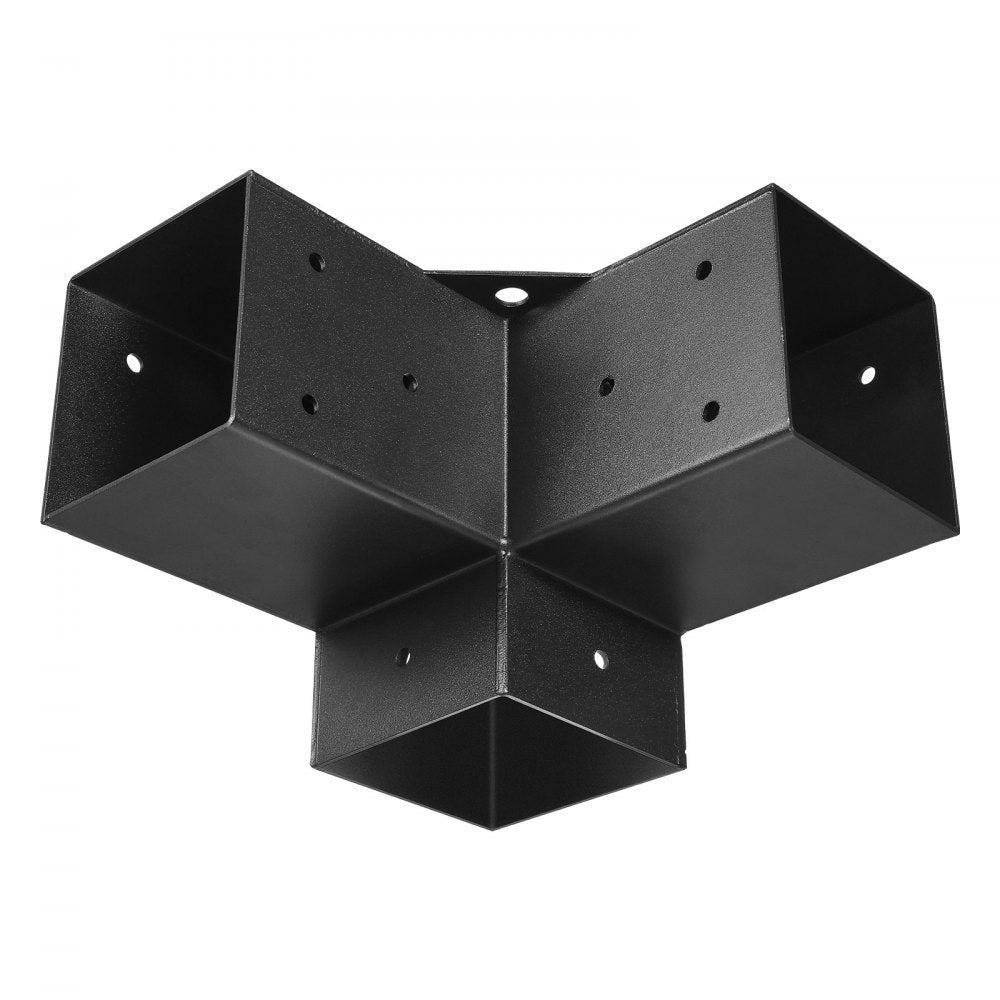 VEVOR Pergola Bracket Kit 4''x4''(Inner Size 3.6x3.6), 8pcs 3-Way Heavy Duty Corner Bracket Woodworks DIY Post Base Kit, Easy Installation Wooden Beams for Gazebos, Patio Pergolas, Log Cabin Outdoor