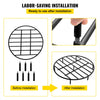 VEVOR Fire Pit Grate, Heavy Duty Iron Round Firewood Grate, Round Wood Fire Pit Grate 24", Firepit Grate with Black Paint, Fire Grate with 7 Removable Round Legs for Burning Fireplace and Firepits