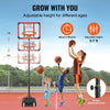 VEVOR Basketball Hoop, 5-7 ft Adjustable Height Portable Backboard System, 28 inch Basketball Hoop & Goal, Kids & Adults Basketball Set with Wheels, Stand, and Fillable Base, for Outdoor/Indoor