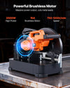Powerful brushless motor infographic (3500W, 15A, 750-1200 r/min)
