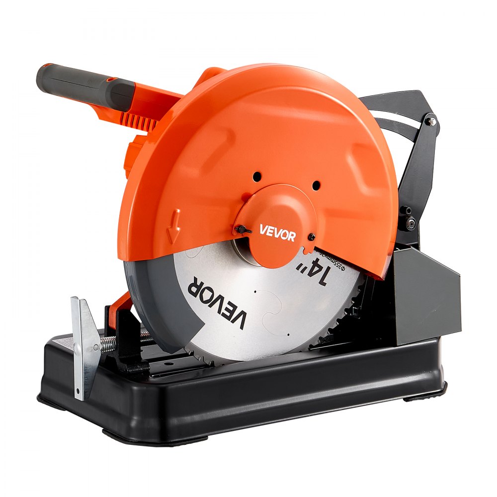 VEVOR Chop Saw 14-inch Cold Cut Blade 3500 W Brushless Motor Cut Off Saw, For Cutting Metal, -45° to 45° Adjustable Angle, 750-1200 r/min Adjustable Speed, Dry Cutting, with Chip Collection Box
