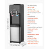 VEVOR Top Loading Water Cooler Dispenser, Hot and Cold Water Dispenser for 3 or 5 Gallons Bottles, Sturdy Stainless Steel and Child Security Lock, Ideal for Homes, Kitchens, Offices, Dorms, Black