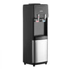 VEVOR Top Loading Water Cooler Dispenser, Hot and Cold Water Dispenser for 3 or 5 Gallons Bottles, Sturdy Stainless Steel and Child Security Lock, Ideal for Homes, Kitchens, Offices, Dorms, Black