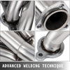 VEVOR Exhaust Header Set 1 3/4" Exhaust Turbo Headers, Stainless Steel Exhaust Manifold Headers, Shorty Engine Conversion LS Swap Exhaust Headers for Chevy LS1 LS2 LS3 LS6 LS10 SUV/Truck Car