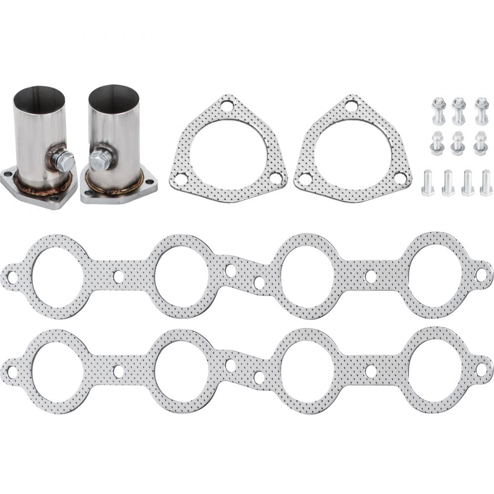 VEVOR Exhaust Header Set 1 3/4" Exhaust Turbo Headers, Stainless Steel Exhaust Manifold Headers, Shorty Engine Conversion LS Swap Exhaust Headers for Chevy LS1 LS2 LS3 LS6 LS10 SUV/Truck Car
