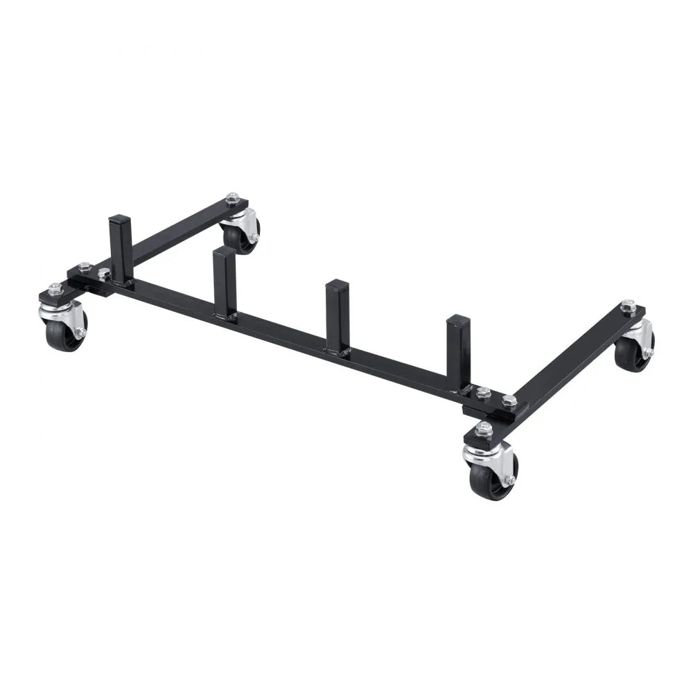 VEVOR Car Dolly Rack, Storage Rack with 360° Rotatable Wheels, Hydraulic Ratchet Trolley Jack Stand Organizer, Jack Stands Holder Storage Rack, 4-Dolly Capacity, Compatible with Most Dollies