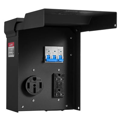 Vevor Power Outlet Box 50/20 Amp RV Temporary Electrical Panel with Breaker New