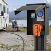 VEVOR Temporary Power Outlet Panel with Timer 30A/20A RV Electrical Box, for RV Hookup Camper Travel Trailer EV Electric Car, NEMA 30 Amp GFCI 20 Amp Receptacle Installed, NEMA 3R Weatherproof Box