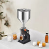 VEVOR Manual Paste Liquid Filling Machine, 5-50ml Bottle Filler, Adjustable Bottle Filling Machine, Stainless Steel Liquid Filler with Hopper for Milk Water Juice Essential Oil Shampoo Cosmetic Honey