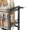 VEVOR Kitchen Bakers Rack, 23.6 inch Width Bakers Rack, Kitchen Stand with X-Shaped Support Bar, 12 S-Shaped Hooks, Double-Layer Top Shelf, Coffee Bar Stand for Dishes & Bowls, Spice Bottles