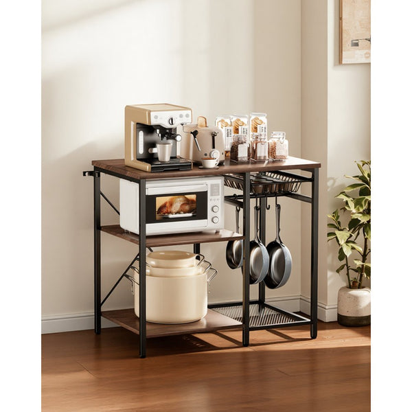 Vevor Bakers Rack Kitchen Stand Coffee Bar Storage Shelf 35.4