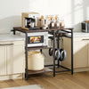 VEVOR Kitchen Bakers Rack, 35.4 inch Width Bakers Rack, Kitchen Stand with X-Shaped Support Bar, 5 S-Shaped Hooks, Multi-Layer Storage Shelf, Coffee Bar Stand for Dishes & Bowls, Spice Bottles