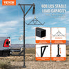 VEVOR Truck Hitch Game Hunting Hoist, 600 lbs Load Capacity, Hitch Mounted Deer Hoist with Winch Lift Gambrel Set, 2" Hitch Receiver, Foot Base, Adjustable Height & 360 Degrees Swivel, Carbon Steel