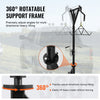 VEVOR Truck Hitch Game Hunting Hoist, 600 lbs Load Capacity, Hitch Mounted Deer Hoist with Winch Lift Gambrel Set, 2" Hitch Receiver, Foot Base, Adjustable Height & 360 Degrees Swivel, Carbon Steel