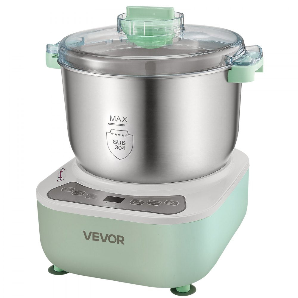 VEVOR Dough Mixer 6.9 Quart Electric Dough Maker with Ferment Function, for Pizza, Pasta, and Sourdough, 304 Stainless Steel Bowl, Timer, Face-up Control Panel, Household Dough Kneading Machine