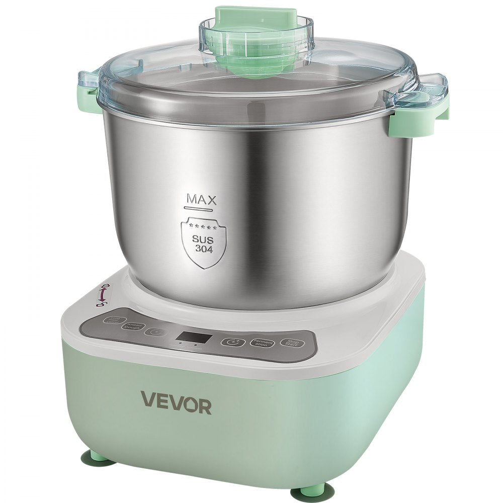VEVOR Dough Mixer 6.9 Quart Electric Dough Maker with Ferment Function, for Pizza, Pasta, and Sourdough, 304 Stainless Steel Bowl, Timer, Face-up Control Panel, Household Dough Kneading Machine