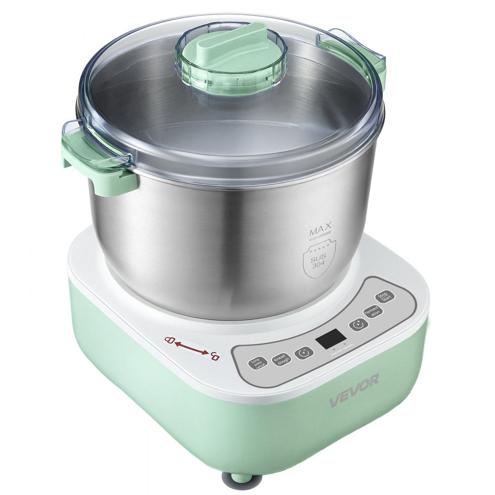 VEVOR Dough Mixer 6.9 Quart Electric Dough Maker with Ferment Function, for Pizza, Pasta, and Sourdough, 304 Stainless Steel Bowl, Timer, Face-up Control Panel, Household Dough Kneading Machine