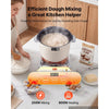 VEVOR Dough Mixer 7.4 Quart Electric Dough Maker with Ferment Function, for Pizza, Pasta, Sourdough and Fufu, Nonstick Aluminum Pot, Timer, Face-up Control Panel, Household Dough Kneading Machine