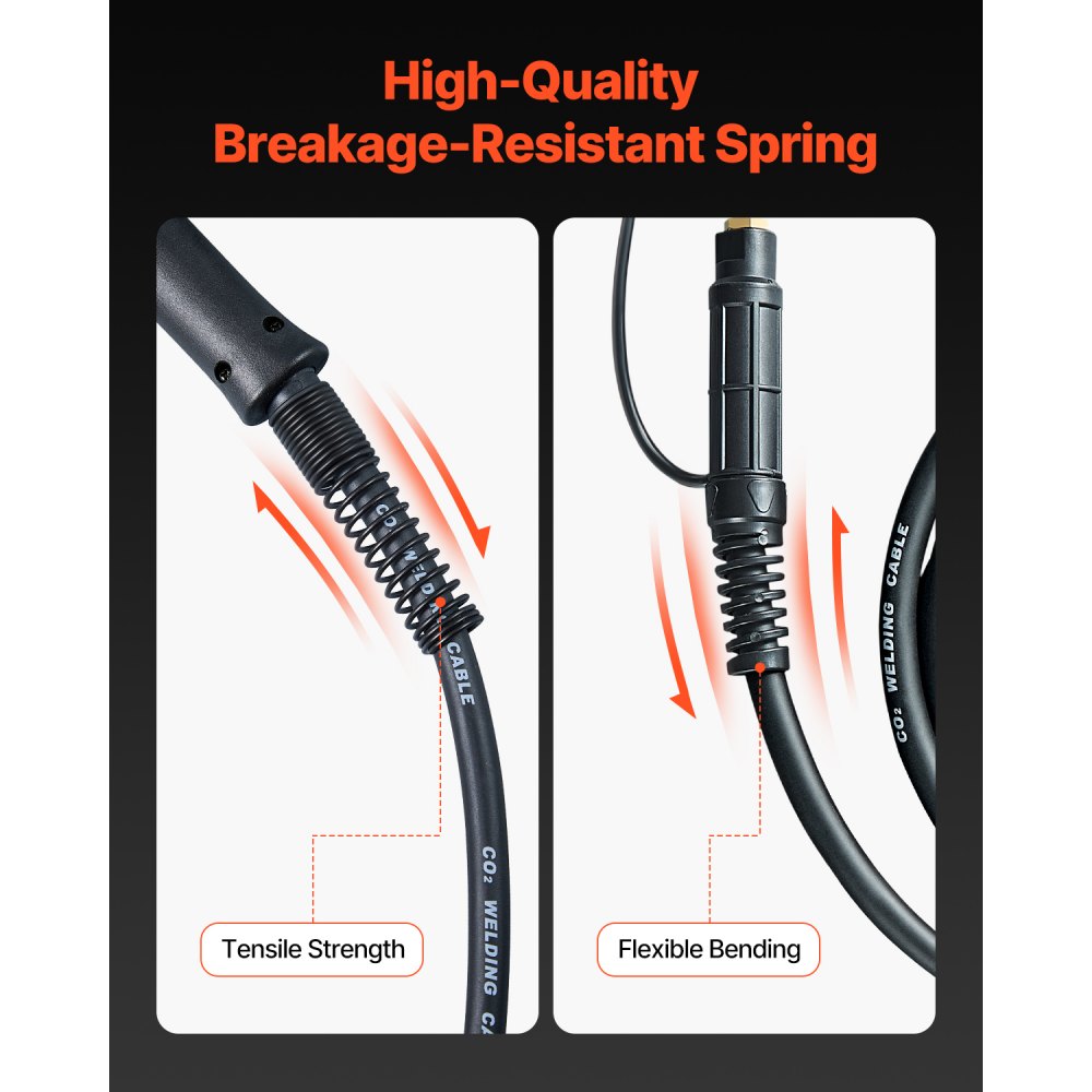 VEVOR 200Amp Spool Gun with 10FT Cable, Compatible with W Weldpro MlG200GDsv200 and MIG155GD Welders, Suitable for 0.030" and 0.035" Flux Core/Solid/Aluminum Welding Wires
