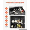 VEVOR Outdoor Prep Cabinet, 20"W x 37"H x 23"D, 304 Stainless Steel Worktop, for BBQ Island Storage, Patio Bars and Grill Station with Handle, Built-In BBQ Island Drawers Organize Cookware Accessories