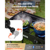 VEVOR 2 Burner Outdoor Propane Gas Stove, 150,000 BTU Propane LPG Gas Camping Stove, Heavy Duty Carbon Steel Outdoor Cooker, with Shield & Tall Stand & PSI Regulator, for BBQ Camp Home Patio Backyard