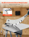 VEVOR HS-500 manual guillotine shear cutting sheet metal - 19.69 in max cutting length graphic