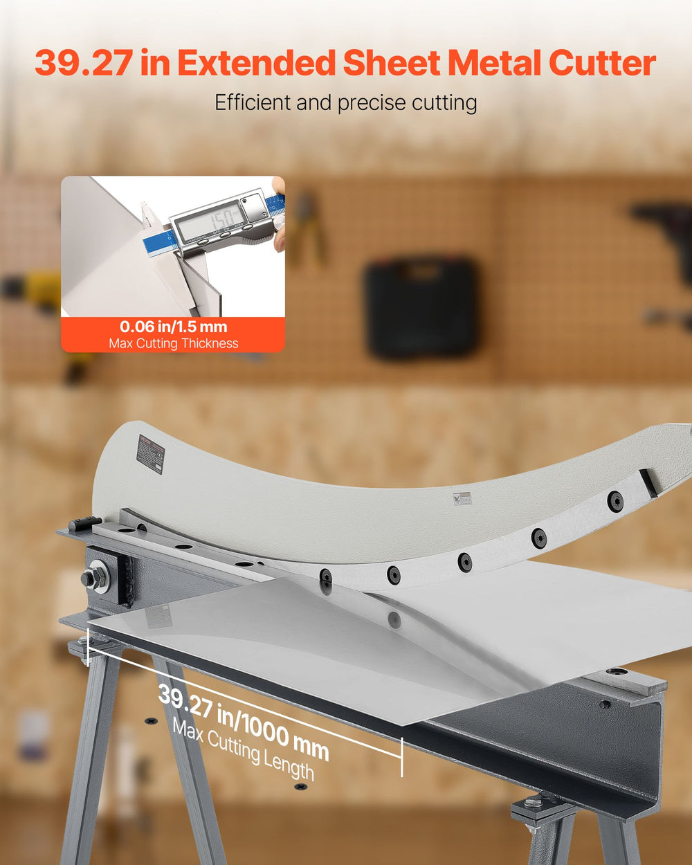 39.27 in extended sheet metal cutter; efficient and precise cutting (infographic)
