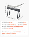 Model HS-1000 accessories and dimensions (infographic)