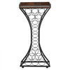 VEVOR 15 Bottle Wine Rack, Freestanding Floor Wine Holder Stand Liquor Cabinet with Wood Tabletop, Easy Assembly Floor Storage Rack, For Home Bar Kitchen Living Room Dining Room, Black