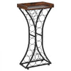 VEVOR 15 Bottle Wine Rack, Freestanding Floor Wine Holder Stand Liquor Cabinet with Wood Tabletop, Easy Assembly Floor Storage Rack, For Home Bar Kitchen Living Room Dining Room, Black