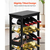 VEVOR 24 Bottle Detachable Wine Rack, 6-Tier Wine Bottle Holder, Freestanding Floor Display Wine Storage Shelves with Table Top, For Kitchen,Cellar,Bar,Dining Room,Living Room, Black