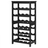 VEVOR 24 Bottle Detachable Wine Rack, 6-Tier Wine Bottle Holder, Freestanding Floor Display Wine Storage Shelves with Table Top, For Kitchen,Cellar,Bar,Dining Room,Living Room, Black