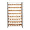 VEVOR 48 Bottle Wine Rack,8-Tier Wine Bottle Holder,Freestanding Floor Display Wine Storage Shelves with Wood Table Top,For Kitchen Pantry, Cellar, Bar, Dining Room, Living Room, Black