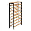 VEVOR 48 Bottle Wine Rack,8-Tier Wine Bottle Holder,Freestanding Floor Display Wine Storage Shelves with Wood Table Top,For Kitchen Pantry, Cellar, Bar, Dining Room, Living Room, Black