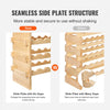VEVOR 72 Bottle Stackable Modular Wine Rack, 8-Tier Solid Bamboo Wood Storage Racks, Floor Freestanding Wines Holder Display Shelf, Wobble-Free Shelves for Kitchen, Bar, and Cellar (Natural Color)