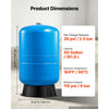 VEVOR 40-Gallon Vertical Well Pressure Tank, Pre-Charged Pressurized Water Tank for Well Pumps, Heavy-Duty Carbon Steel Water Storage Container for Home, School, Farm & Irrigation Systems