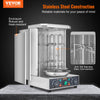 VEVOR Shawarma Grill Machine, 13lbs Capacity, Chicken Shawarma Cooker Machine with 2 Burners, 122℉-572℉ Electric Vertical Broiler Gyro Rotisserie Oven Doner Kebab Machine for Home/Commercial Use