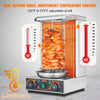 VEVOR Shawarma Grill Machine, 13lbs Capacity, Chicken Shawarma Cooker Machine with 2 Burners, 122℉-572℉ Electric Vertical Broiler Gyro Rotisserie Oven Doner Kebab Machine for Home/Commercial Use